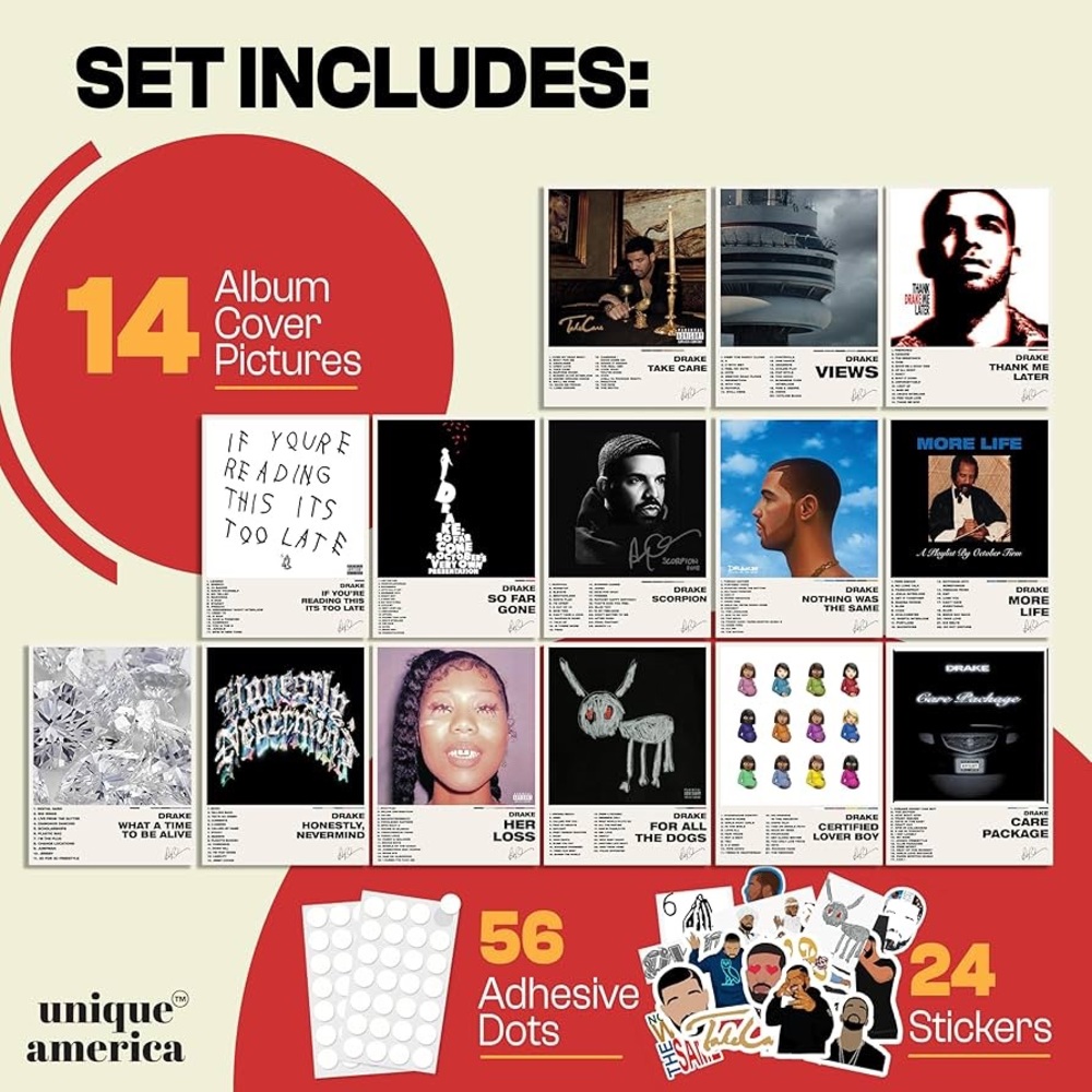 Unique America 14 Pcs|Drake Posters - Picture 2 of 2
